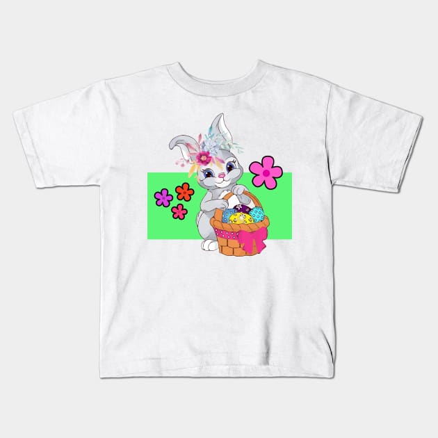 Easter Bunny Kids T-Shirt by Birdbox